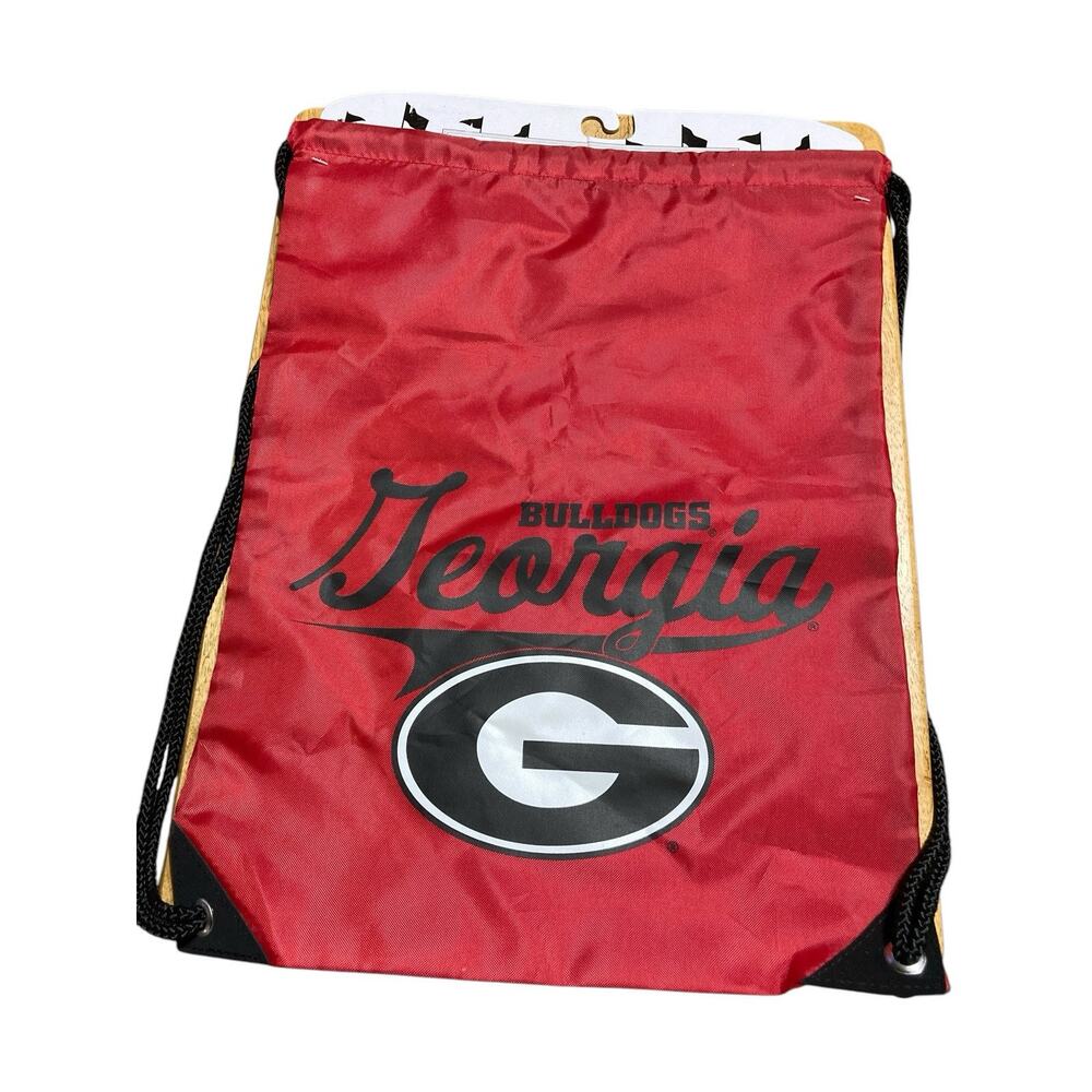 University of Georgia Drawstring Backpack UGA Bulldogs Cinch Pack - Mesh & Micro